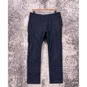 BEAMS Pants 32 x 28 Men Indigo Blue Canvas Midweight Workwear Utility Made Japan